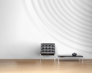 טפט - גלים לבנים תלת מימדיים