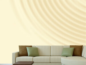 טפט - גלים צהובים תלת מימדיים