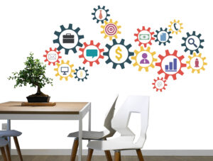 מדבקה - גלגלי שיניים לעסקים