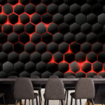 טפט - כוורת תלת מימדית ואור אדום