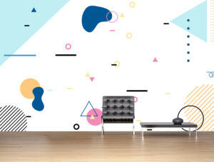 מדבקת טפט - עיצובים צבעוניים מפוזרים