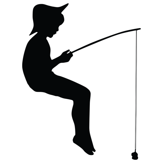 מדבקה - דייג קטן