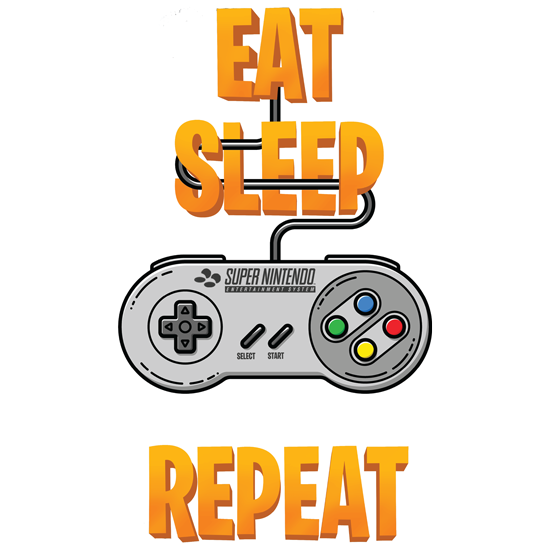 מדבקה - תאכל, תישון, תשחק