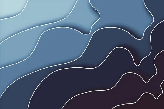 טפט - עיצוב צורני בגווני כחול