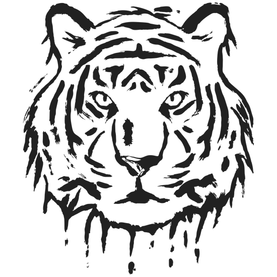 מדבקה | נמר מעוצב