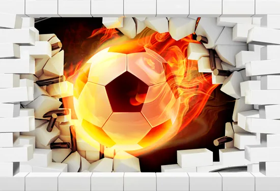 טפט | חור בקיר - כדורגל בוער