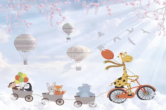 טפט | רכבת חיות בעננים