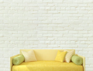 טפט בריקים בצבע צהוב עדין פסטלי