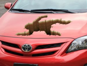 מדבקה חור בצורת איש