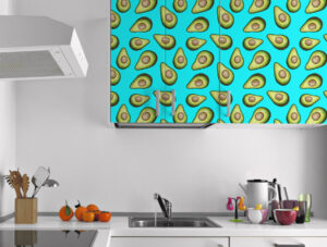 טפט לארונות אבוקדו שמח