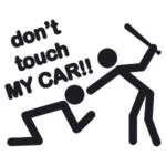 מדבקה לרכב - אל תיגע באוטו שלי