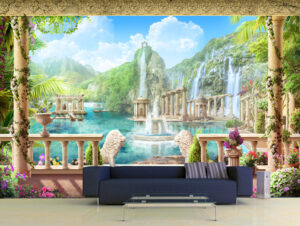 טפט | מרפסת נוף עם מפלים