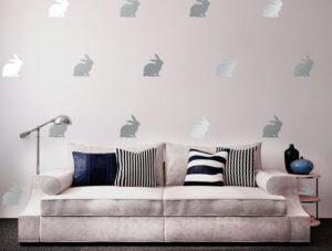 סט מדבקות של ארנבות