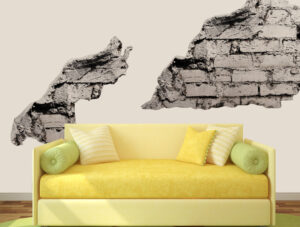 מדבקות חלקי בריקים אפורים סט של 2