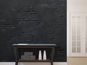 טפט בריקים שחורים יוצאים מהבטון