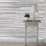 טפט בריקים דקים לבנים בגוון אפרפר