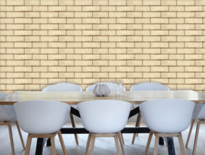 טפט בריקים בצבע חום עדין