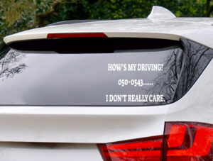 מדבקה לרכב - איך אני נוהג?