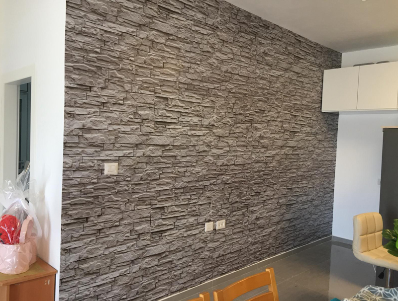 טפט בריקים אפורים אותנטיים