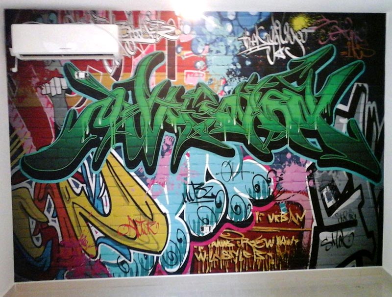 מדבקת טפט גרפיטי