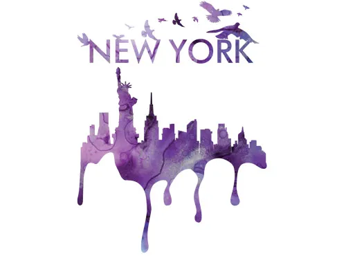 מדבקת ניו יורק בשחקים