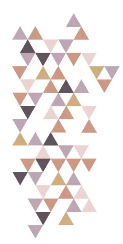 מדבקות משולשים בגווני סגול בז׳ ורוד