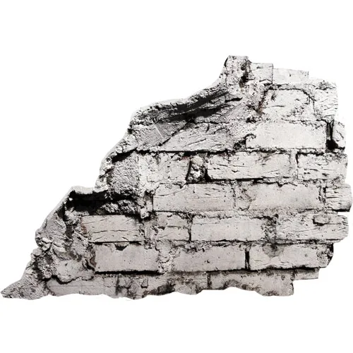 מדבקת חלק בריקים אפורים