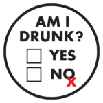 מדבקה לרכב - האם אני שיכור?