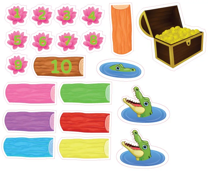 מסלול רצפה - מסלול רצפה אתגרי מוטורי אגם וצבעים 2 שלבים