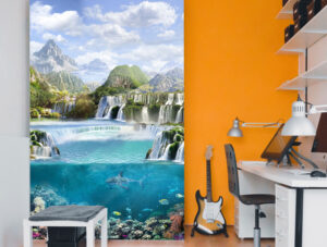 טפט - נוף ואגם צלול