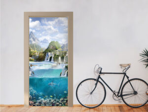 טפט לדלת - אגם צלול