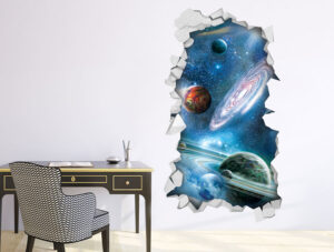 מדבקה - חור בקיר חלל חיצון