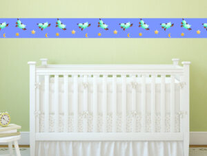 מדבקת קיר - כבשים מקפצות