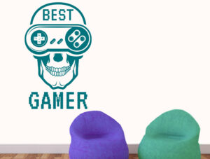 מדבקת קיר - הגיימר הכי טוב