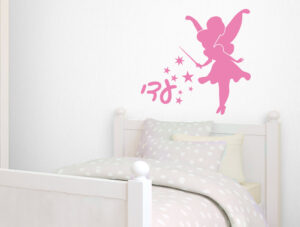 מדבקת קיר - פיה עם שם