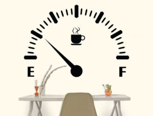 מדבקת קיר - קפה