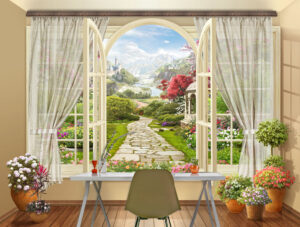 טפט - חלון גדול עם נוף יפיפה