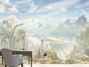 טפט - ציפורים בשמים פתוחים