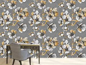 טפט - פרחים וצורות