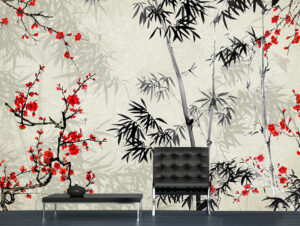טפט - עיצוב צמחים בסגנון יפני