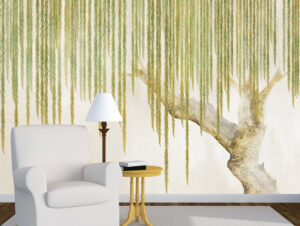 טפט - ציור קיר עץ עדין