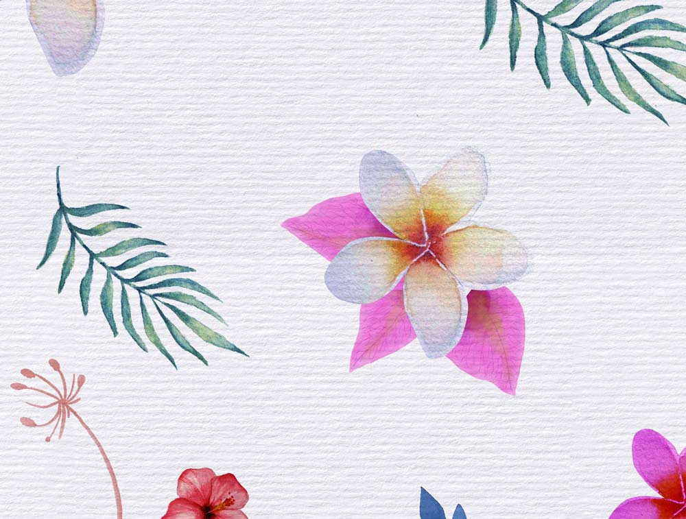 טפט - פרחים מאויירים