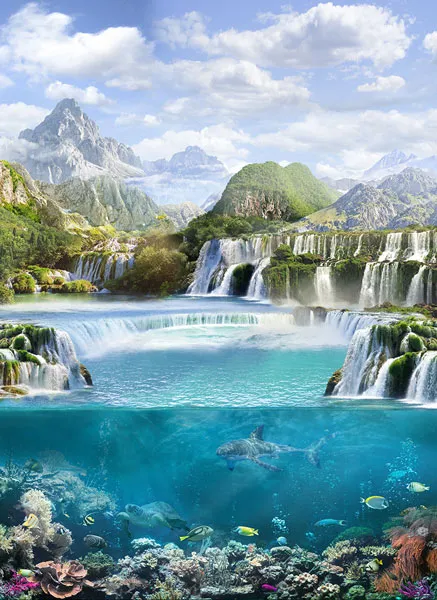 טפט - נוף ואגם צלול