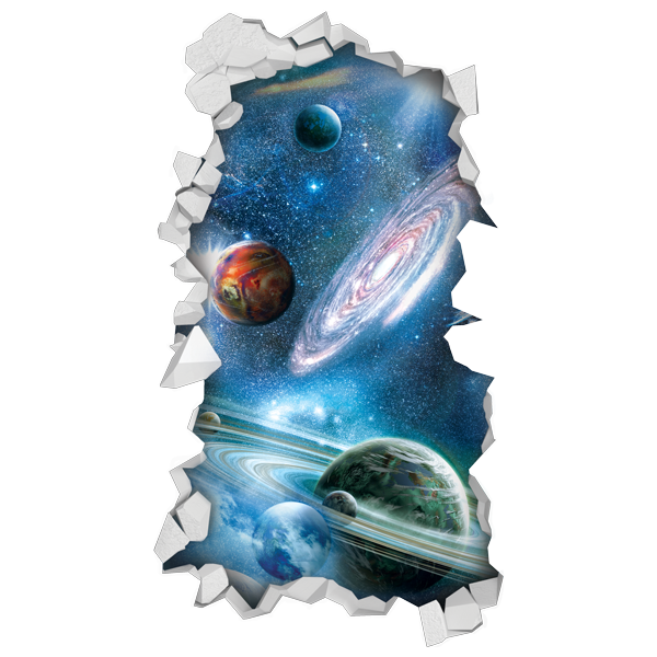 מדבקה - חור בקיר חלל חיצון