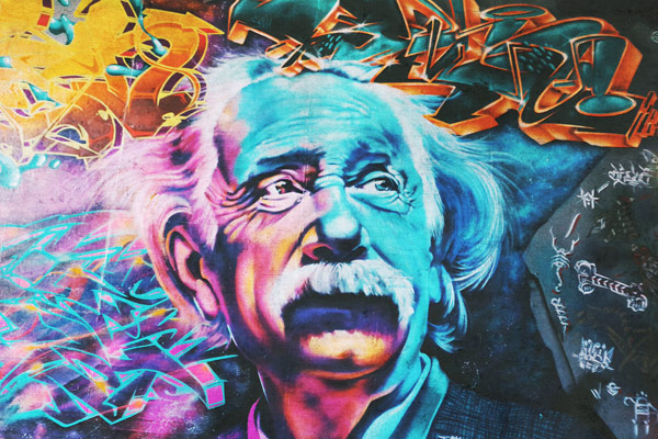 טפט - גרפיטי צבעוני איינשטיין