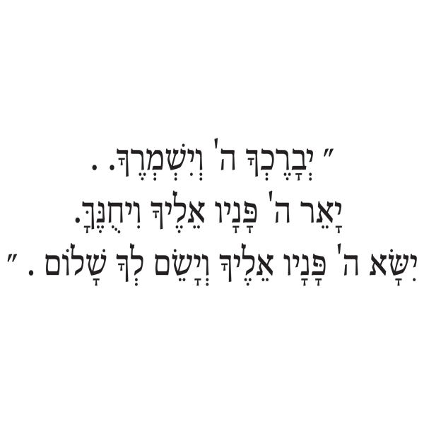 מדבקת קיר - ברכת הכהנים