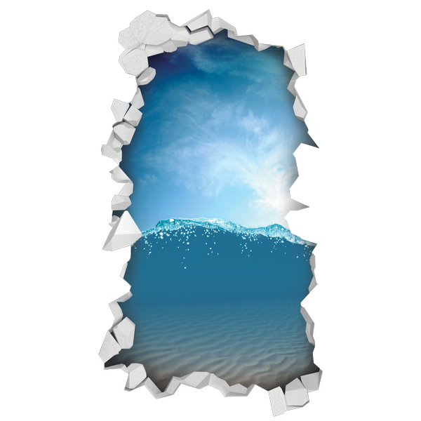 מדבקת קיר - מתחת למים