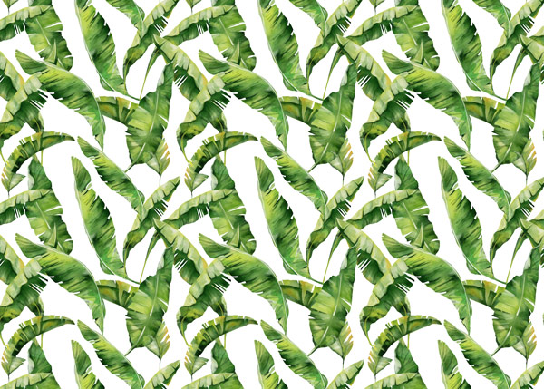 טפט לרהיטים - עלים ירוקים מעוצבים