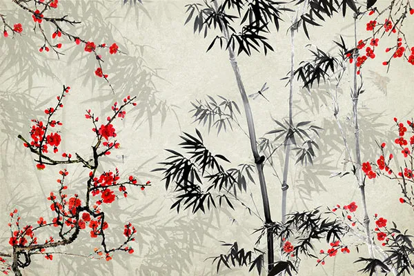 טפט - עיצוב צמחים בסגנון יפני