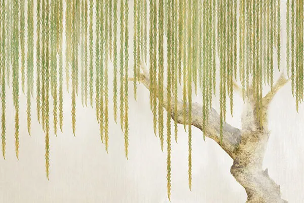 טפט - ציור קיר עץ עדין